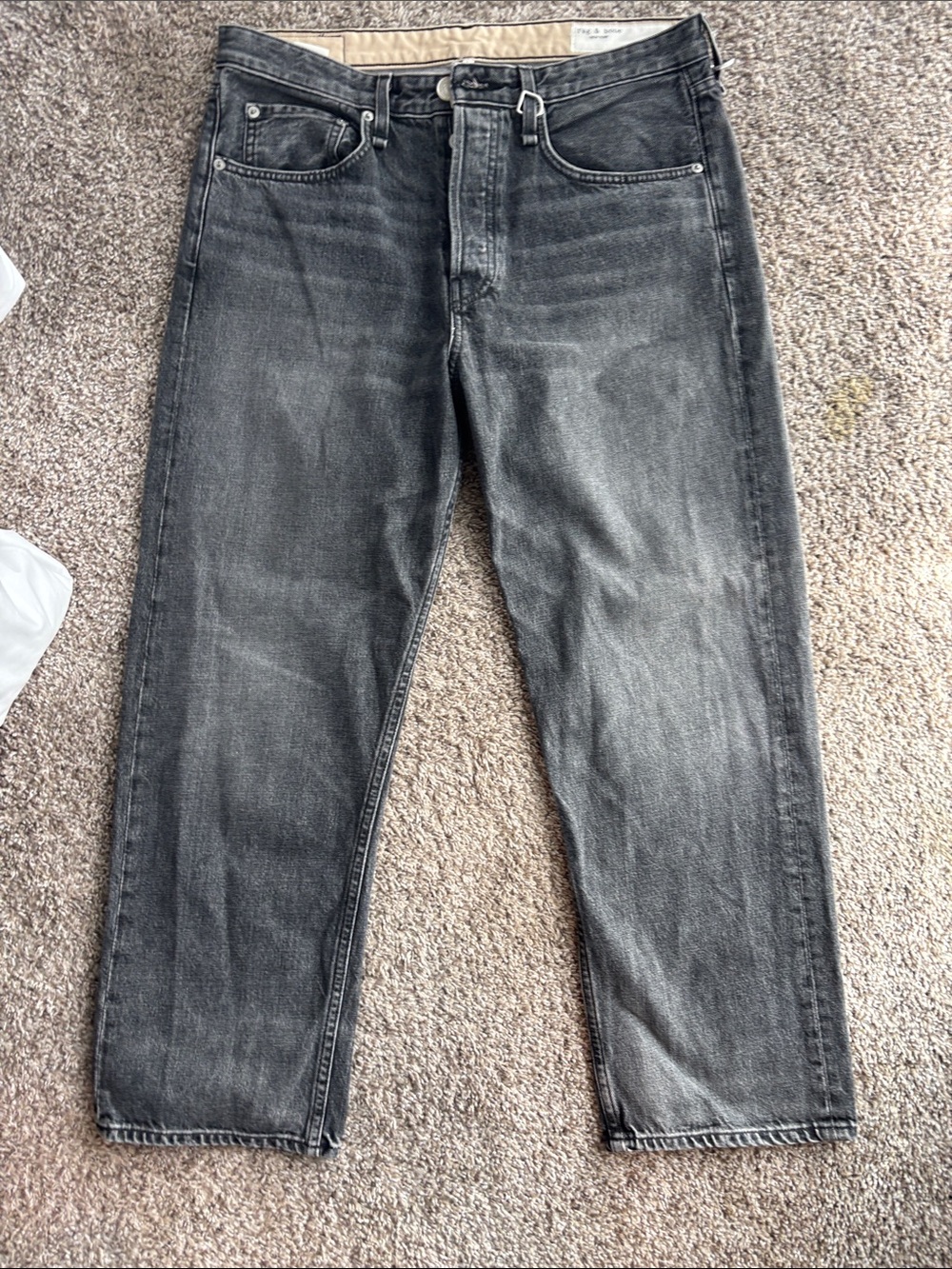 rag & bone women’s Washed Black Straight Jeans